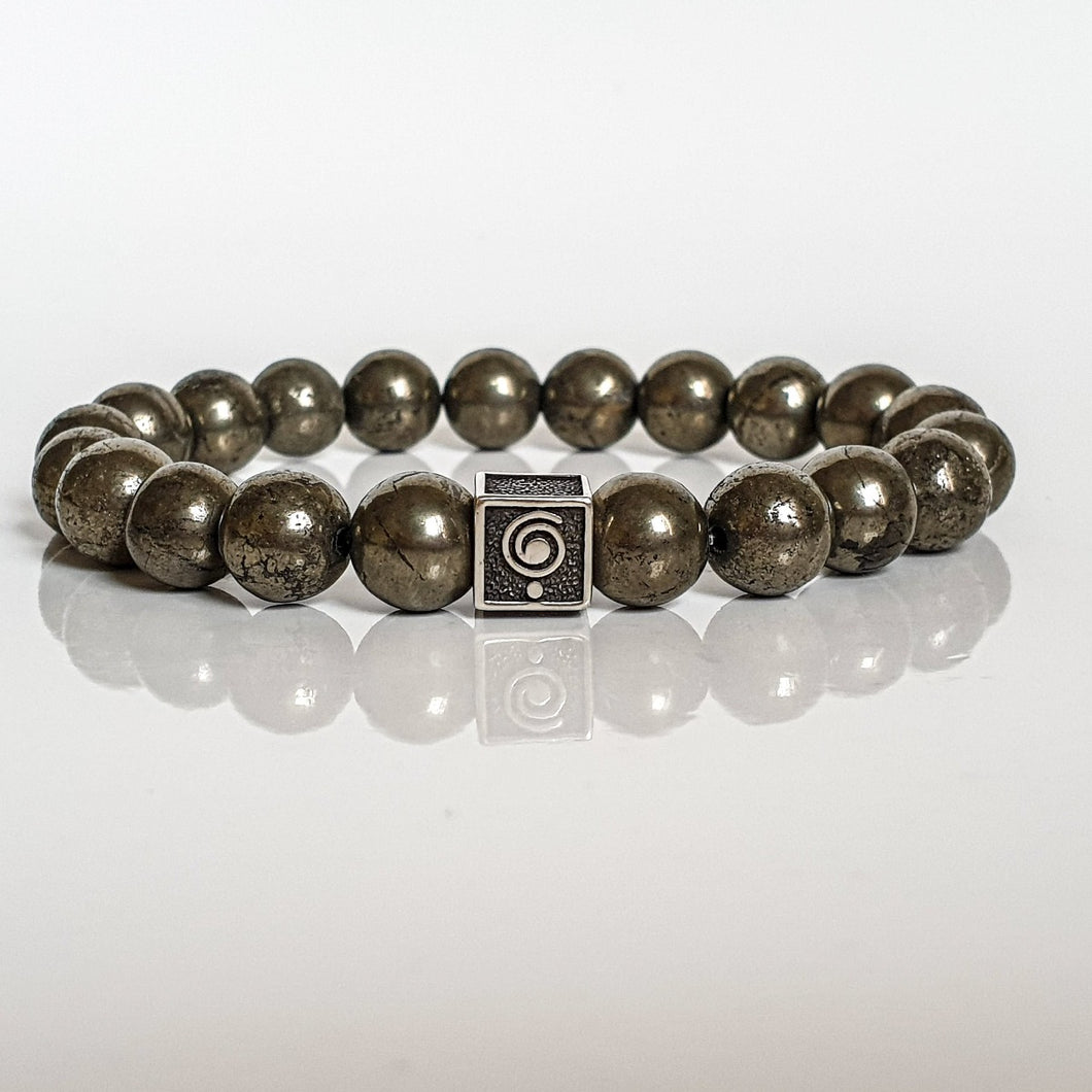 Pyrite A+ Silver Bracelet for Men 