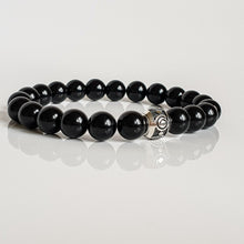 Load image into Gallery viewer, Black Tourmaline Silver Bracelet for Women &quot;Harmony&quot;