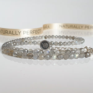 Set of Labradorite Silver Necklace and Bracelet "The Guardian" - Petit Secret