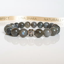Load image into Gallery viewer, Labradorite Silver Bracelet for Women &quot;The Guardian&quot; - 10 mm