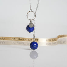 Load image into Gallery viewer, Lazurite Long Silver Necklace &quot;Wisdom&quot;