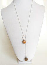 Load image into Gallery viewer, Petrified Wood Long Necklace &quot;Balance&quot;