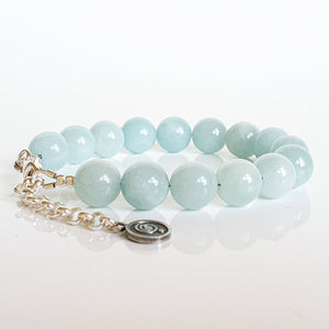 Aquamarine Silver Bracelet for Women "Stone of Faith"