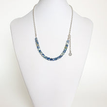 Load image into Gallery viewer, Kyanite A+ from Brasil Set of Silver Bold Puzzle Necklace and Bracelet &quot;Elevation&quot;