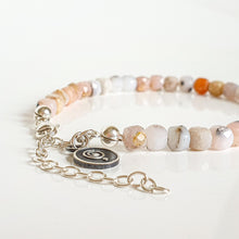 Load image into Gallery viewer, Pink Opal Silver Delicate Bracelet for Women &quot;Self Love&quot;