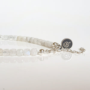 Moonstone A+ Delicate Silver Bracelet for Women "Intuition"