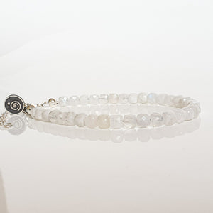Moonstone A+ Delicate Silver Bracelet for Women "Intuition"