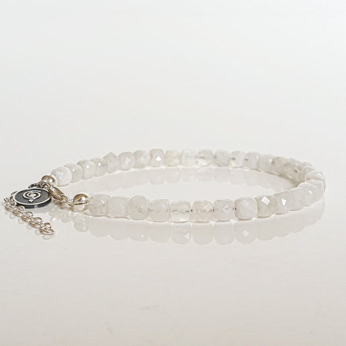 Moonstone A+ Delicate Silver Bracelet for Women 