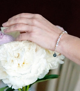 Pink Opal Silver Delicate Bracelet for Women "Self Love"