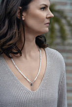 Load image into Gallery viewer, Set of Moonstone A+ Delicate Silver Bracelet and Necklace for Women &quot;Intuition&quot;