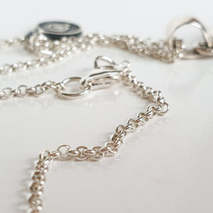 Malachite in Azurite AA+ Silver Pendant with chain "Abundance"