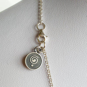 Malachite in Azurite AA+ Silver Pendant with chain "Abundance"