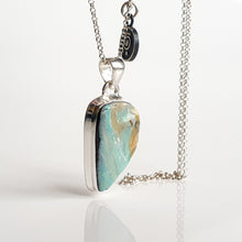 Load image into Gallery viewer, Precious Boulder Opal from Australia Silver Pendant with Chain „Sublime“