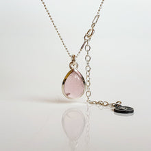 Load image into Gallery viewer, Pink Quartz from Madagascar Silver Pendant &quot;Tenderness&quot;