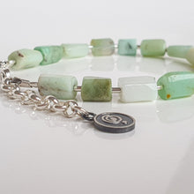 Load image into Gallery viewer, Chrysoprase Silver Bracelet for Women &quot;Healer&quot;