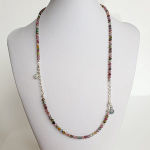 Set of Tourmaline Silver Necklace and Bracelet "Harmony" - Petit Secret
