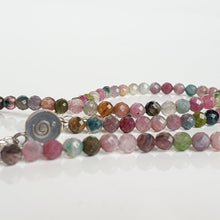 Load image into Gallery viewer, Set of Tourmaline Silver Necklace and Bracelet &quot;Harmony&quot; - Petit Secret