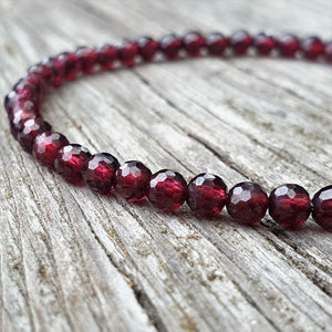 Red garnet Bracelet for Women - Naturally Perfect | Lina Snara