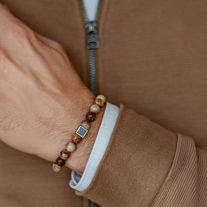 Petrified Wood Bracelet for Men - Vytis | Lina Snara